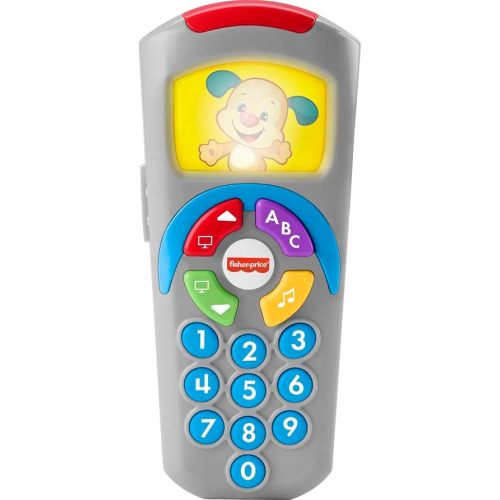 Fisher-Price Baby Learning Toy Laugh & Learn Puppy’s Remote Pretend TV Control with Music & Lights for Infants Ages 6+ Months​
