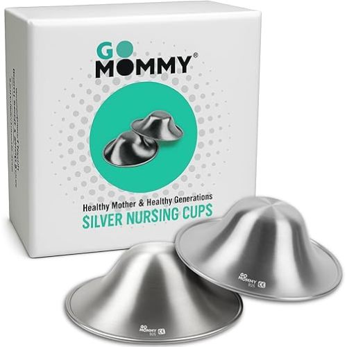 The Original Silver Nursing Cups, Nipple Shields for Breastfeeding, Nipple Protector, Covers, No Need for Cream, Newborn Essentials Must Haves