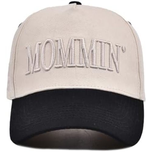 MA&BABY Women Baseball Cap Mommin Embroidery Letters Adjustable Hat Ponytail Baseball Hat for Casual Daily
