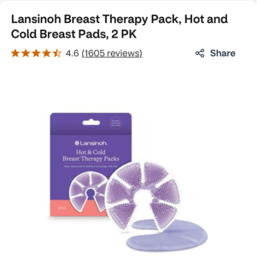 Lansinoh Breast Therapy Pack, Hot and Cold Breast Pads, 2 PK