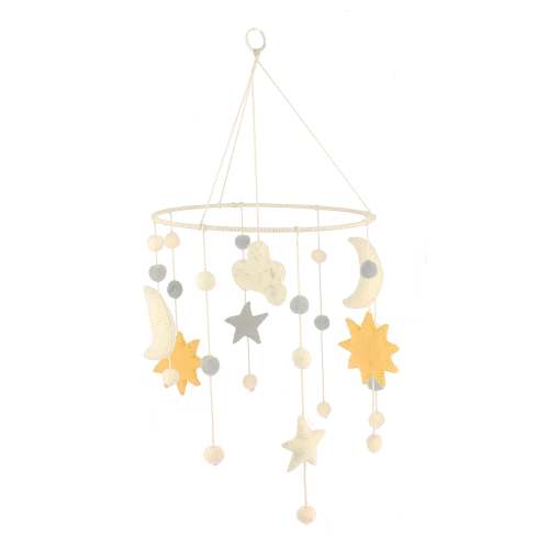 Sun, Moon and Stars Felt Mobile