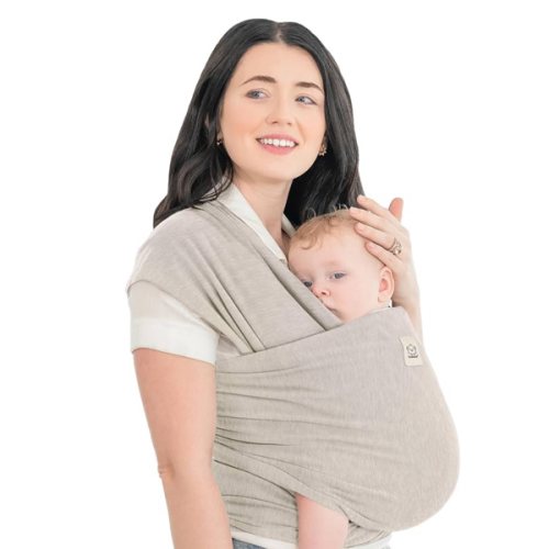 KeaBabies Baby Wrap Carrier - All in 1 Original Baby Carrier Newborn to Toddler Sling, Easy to Wear, Hands Free Bonding, Lightweight, Breathable Infant Wraps (Stone Gray)