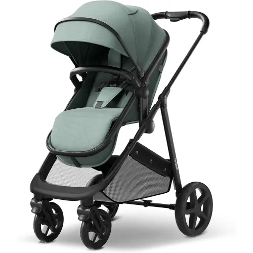 Mompush Wiz 2-in-1 Convertible Baby Stroller with Bassinet Mode, Foldable Infant Stroller with Reversible Seat and Large UPF 50+ Canopy