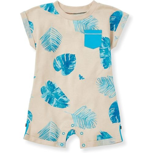 Burt's Bees Baby Boys Short Sleeve Rompers