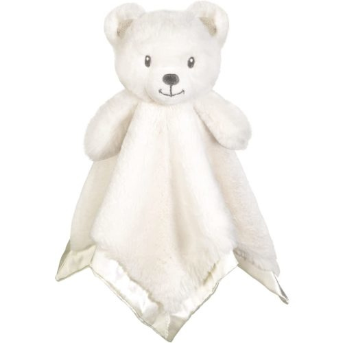 Boritar Bear Baby Security Blanket Fluffy Blanket Cuddly Bear Stuffed Gift for Newborn Infants White 14 inch