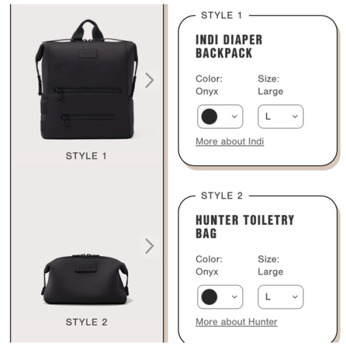 Parent Kit: Diaper Bag + Toiletry Bag, Roll Bag, or Changing Pad