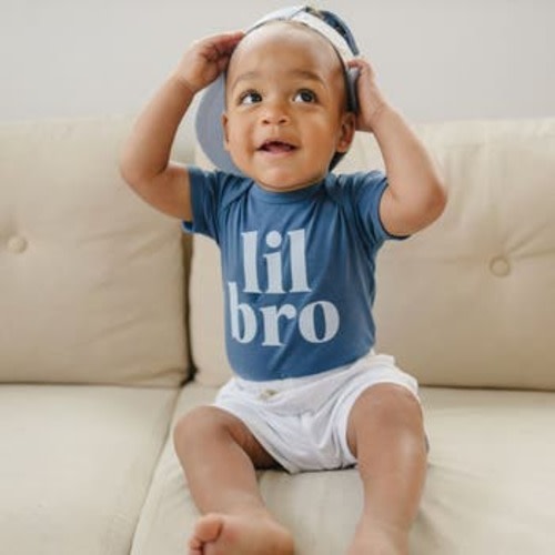 Lil Bro Short Sleeve Bodysuit, 3-6M