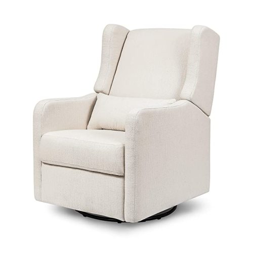 Carter’s Arlo Glider Recliner Nursery Chair - Water & Stain Resistant Glider Rocking Chair for Nursery - GREENGUARD Gold, FSC & Certi-PUR US Certified - Cozy Cream Swivel Rocker Recliner Chair
