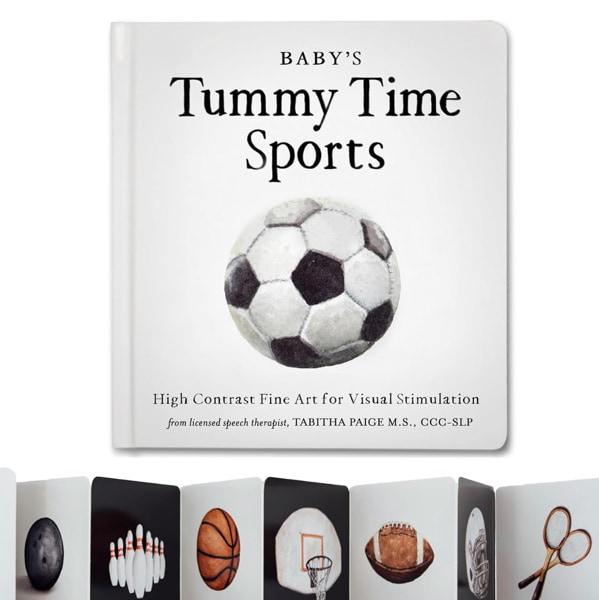 Baby's Tummy Time Sports: High-Contrast Fine Art for Visual Stimulation (Tabitha Paige Children's Book Series)