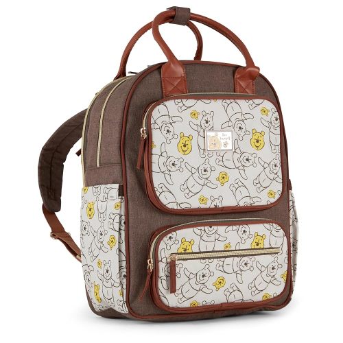 Disney Unisex Baby Travel Diaper Backpack| 16-Inches Height Multi-Functional Bag, Winnie The Pooh Double Handle 2, Extra Large