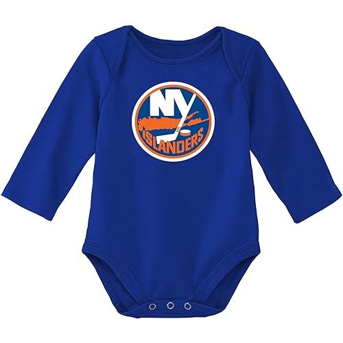 Outerstuff NHL Newborn & Infants 0-24 Months Primary Logo Long Sleeve Bodysuit Creeper Romper