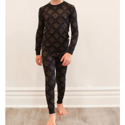 Toddler Pajama Set | Super Soft Viscose Bamboo | Fleur de lis Print | Free Shipping >$75 – Southern Slumber