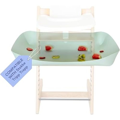 CATCHY -Food Catcher-Compatible with Stokke Tripp Trapp High Chair +11 Other High Chairs-Highchair Sold Separately-Baby & Toddler Food & Mess Catcher-Premium Linen Inspired -Under High Chair Accessory
