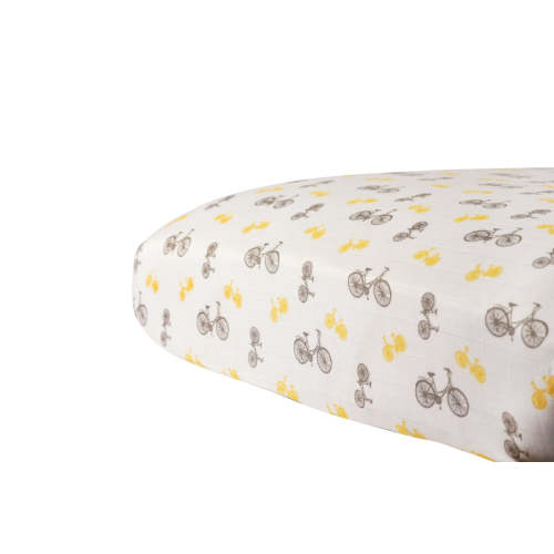 Vintage Bicycle Bamboo Muslin Crib Sheet – Newcastle Classics