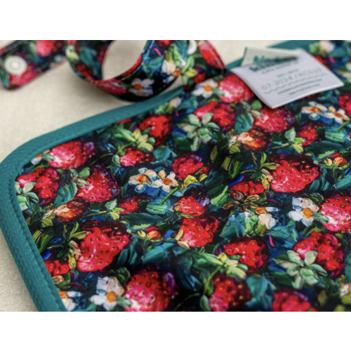 Ultra-Soft Bamboo Machine Washable and Wipeable Diaper Change Mat (Impressionist Strawberries)