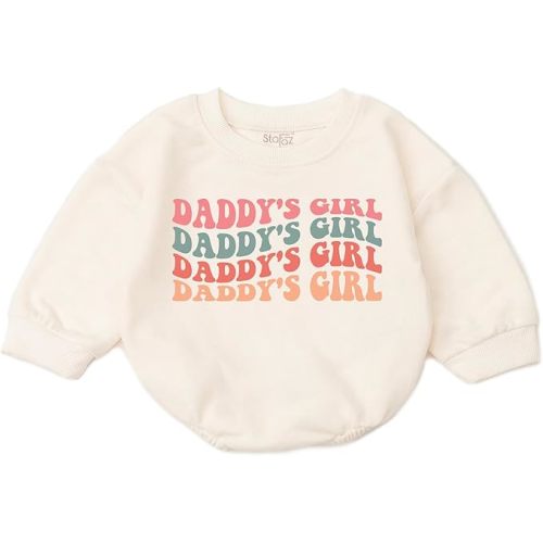 Daddy's Girls Baby Clothes-First Birthday Outfit Romper Newborn Bubble Toddler Infant Long Sleeve One-piece Gifts