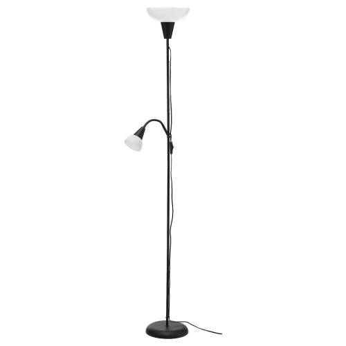 TÅGARP Floor uplighter/reading lamp - black/white