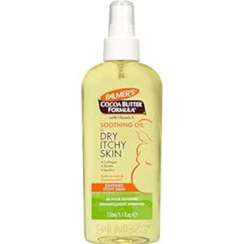 Palmer's Cocoa Butter Formula Soothing Oil with Vitamin E, Dry, Itchy Skin Relief, Pregnancy-Safe Anti-Itch Body Oil, 5.1 Ounces