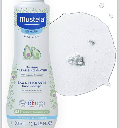 Mustela No-Rinse Micellar Cleansing Water for Babies - Made with Natural Avocado Perseose & Aloe Vera - Safely Cleans Baby's Face, Hands & Diaper Area - 1 or 2-Pack - Various Sizes