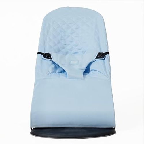 Fabric seat for Bouncer Compatible with Babyjörn Bouncer (Cover, seat): Balance, Soft & Bliss. Cover for Baby Bouncer. Baby seat for Hammock: Ergonomic. Hypoallergenic - Soft Blue