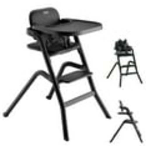 HARPPA High Chair for Babies and Toddlers, Baby Highchairs with Adjustable Seat & Footrest and Removable Tray and Cushion, Matte Black
