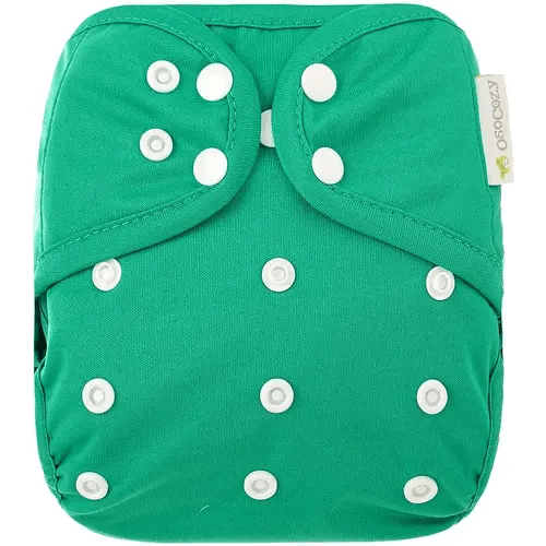 OsoCozy One Size Reusable Cloth Diaper Covers - Adjustable Snap Fit &  Double Leg Gussets. Fits Babies from 8-35 Pounds.