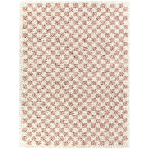 Covey Plush Checkered Thick Shag Area Rug