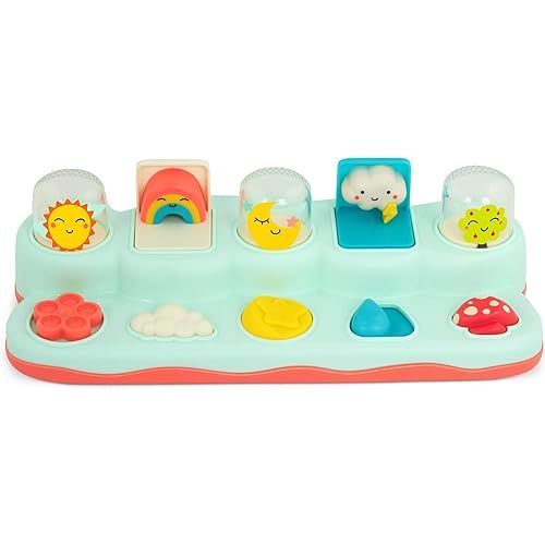 B. toys – Pop – Up Buddies – Cause and Effect Play – Learning Toys for Babies – Interactive Toy with Sun, Rainbow, Star – 18+ Months