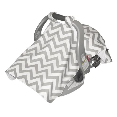 Jolly Jumper Infant Car Seat Veil, Chevron Grey, One Size