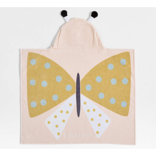 Butterfly Organic Cotton Hooded Baby Beach Towel