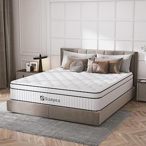 California King Mattress, 14 Inch Cal King Mattress in a Box, (Upgrade Strengthen) Hybrid Matterss with Pocket Spring and Soft Foam, Ultimate Motion Isolation, Strong Edge Support, Medium Firm