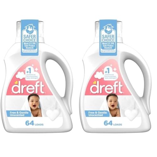 Dreft Liquid Laundry Baby Detergent Unscented 92 fl oz 64 loads (Pack of 2)