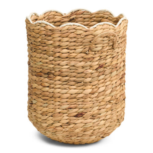 17in Round Laundry Basket With Resin Scallop Trim | Office & Storage | Marshalls