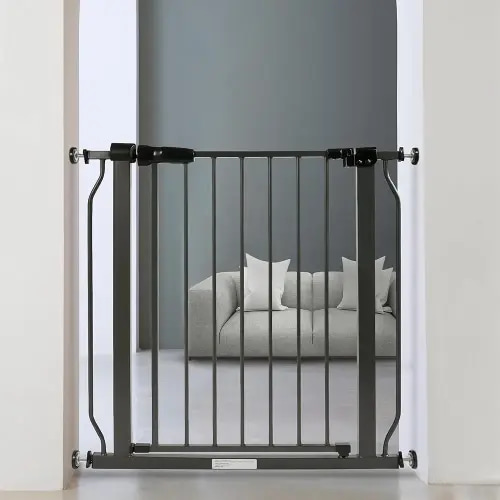 BalanceFrom Walk-Thru Safety Gate for Baby and Pets, Child Proof Fence for Doorways, Stairways, Hallways, 29.1" to 33.8" Opening, 30" Height, White