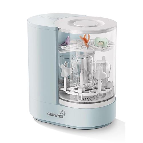 GROWNSY DeepClean Bottle Washer Pro, Baby Bottle Washer and Sterilizer and Dryer, Effortless Washing Machine for Bottle Cleaner, Pump Parts, Pacifiers - Wash, Sterilize and Dry with One Touch (Blue)