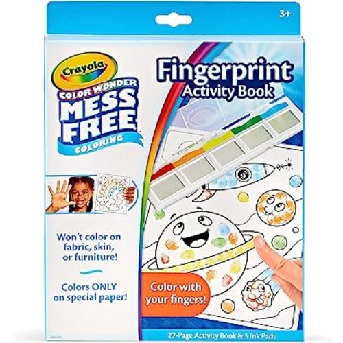 Crayola Color Wonder Mess Free Fingerprint Ink Painting Activity Set, Travel Toy, Toddler Easter Basket Stuffer, Gifts, 3+