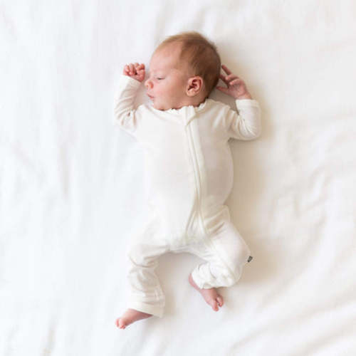 Zippered Romper in Cloud