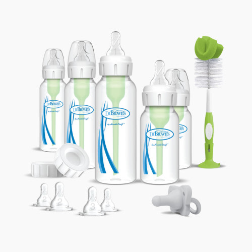 Dr. Brown's Anti-colic Options+ Narrow Baby Bottle Starter Gift Set - Clear/Blue | Babylist Shop