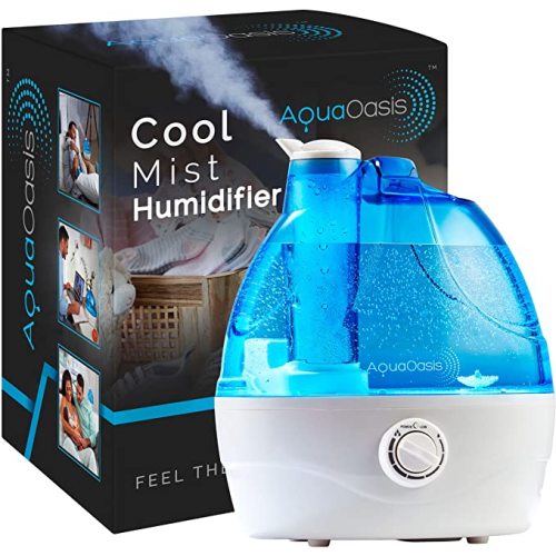 AquaOasis™ Cool Mist Humidifier {2.2L Water Tank} Quiet Ultrasonic Humidifiers for Bedroom & Large room - Adjustable -360 Rotation Nozzle, Auto-Shut Off, Humidifiers for Babies Nursery & Whole House - 2.2L Humidifier