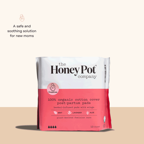 The Honey Pot Postpartum Herbal Pads, 12 Count | In His Hands