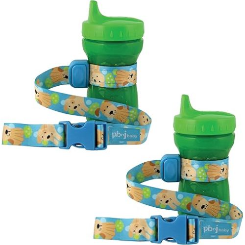 SippyPal Sippy Cup Holder Strap Leash Tether (Puppy 2-Pack)