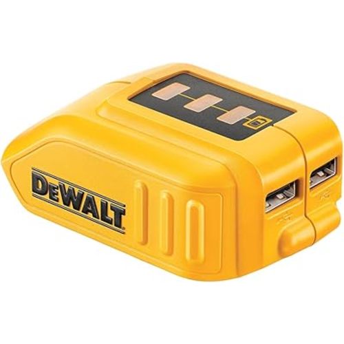 DEWALT 12V/20V MAX USB Charger with 2 Ports and State of Charge Indicator(DCB090)