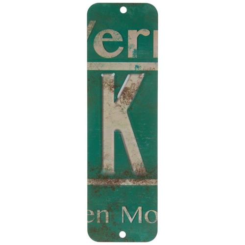 License Plate Letter Metal Sign