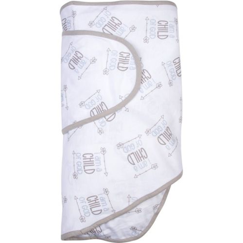 Miracle Blanket Swaddle Wrap - Beige With Green Trim