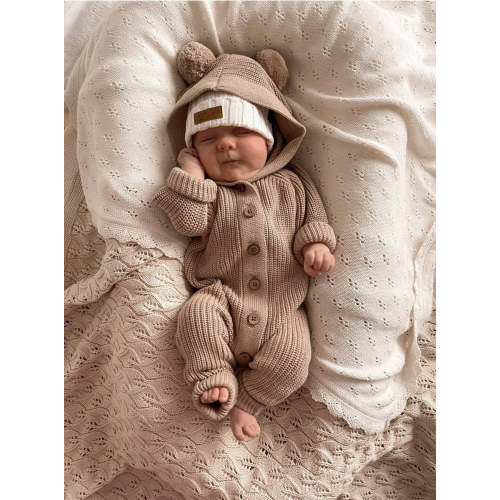 Infant Hooded Romper | Classic Hoodie Romper | Brave Little Lamb