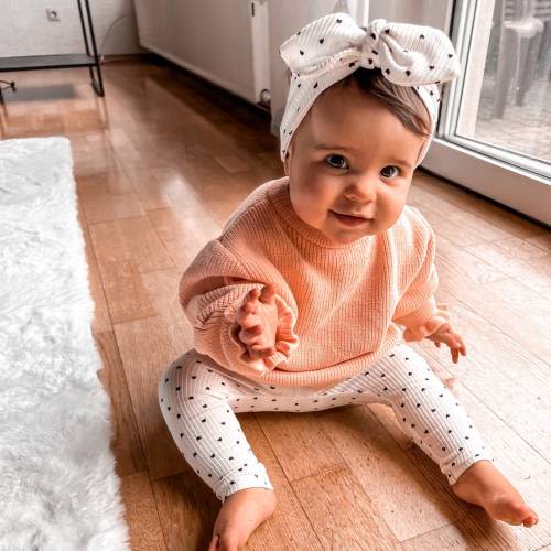 Black Hearts on Ivory Ribbed Leggings and/or Headband, Preemie Girl Clothes, Newborn Coming Home Outfit, Cute Toddler Pants