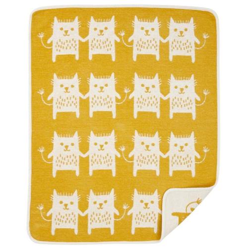 Little Me Chenille Blanket, Yellow/White | RoyalDesign