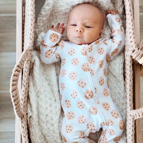 Cookie Crumble Zipper Footie 3-6 or 6-12 months