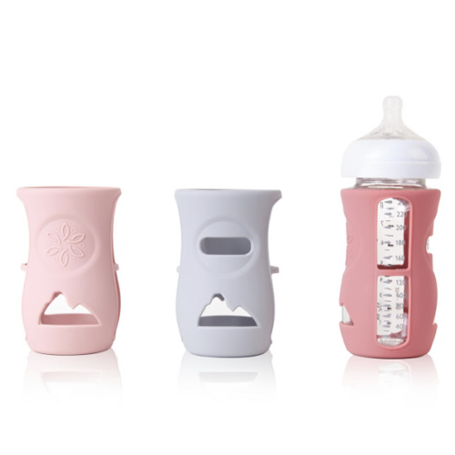 3 Pack Silicone Sleeve for Avent Natural Glass Baby Bottles, Compatible Philips Avent Glass Natural Baby Bottle, Anti Breakage Baby Bottle Holder, 8 oz
