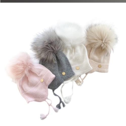 Cashmere Aviator Pom Hat